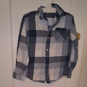 Lucky Brand | Kids Navy and White Checkered Button-Down Shirt